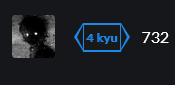 re_errors's tweet photo. 4 kyū on @codewars! https://t.co/4jWVZnAcde
