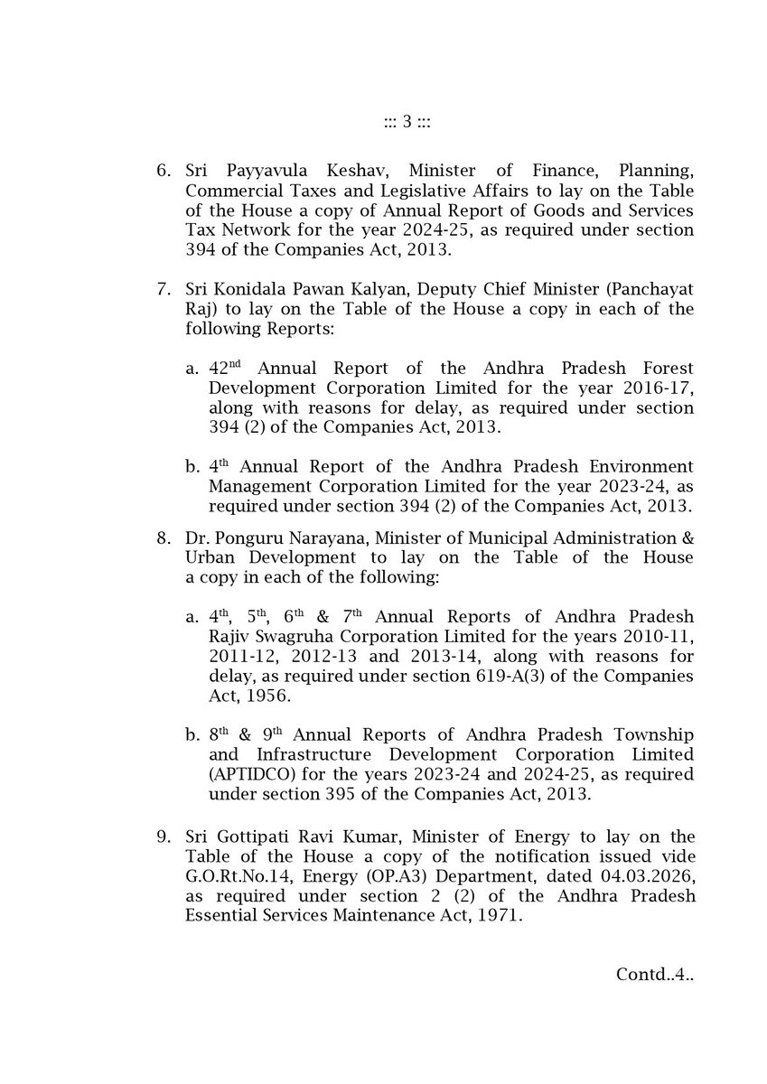 CouncilAndhra's tweet photo. Legislative Council - list of business for 06.03.2026 (Friday)

(1/3) https://t.co/DrXWUTMWzU