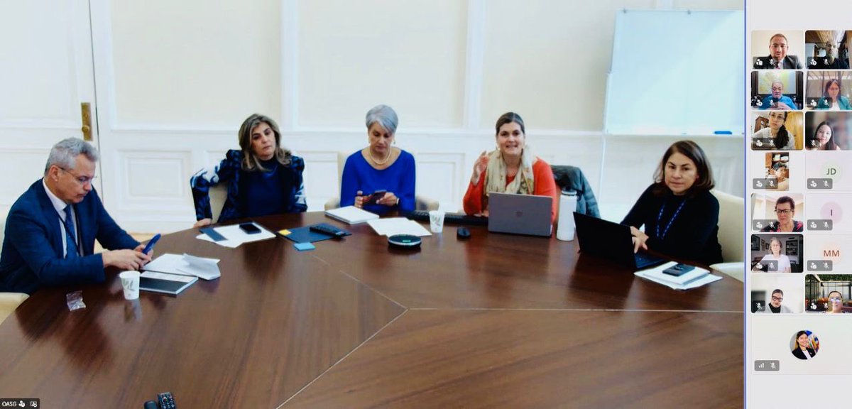 SGA_OEA_OAS's tweet photo. Representantes de la Coalición para el Desarrollo Humano @HumanLifeIntnl , integrada por 63 organizaciones de la sociedad civil, se encuentran reunidos con la Secretaria General Adjunta de la @OEA_oficial y su equipo para dialogar sobre su participación en los espacios hemisféricos y su trabajo en temas vinculados al desarrollo social y los derechos humanos.@OAS_CivilSoc @OEA_SocCivil
