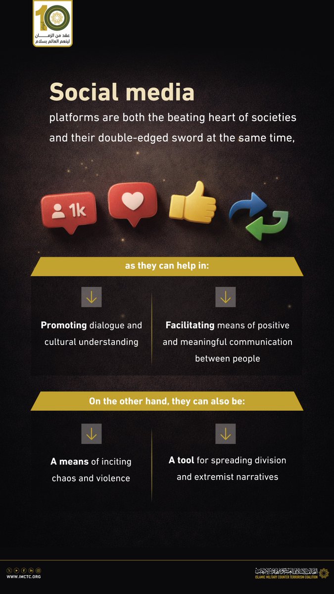 imctc_en's tweet photo. #IMCTC_Info| Social media platforms play an important role in strengthening dialogue and coexistence among communities.
At the same time, they can be misused, becoming a tool for harm rather than good. https://t.co/38k8sKezUO