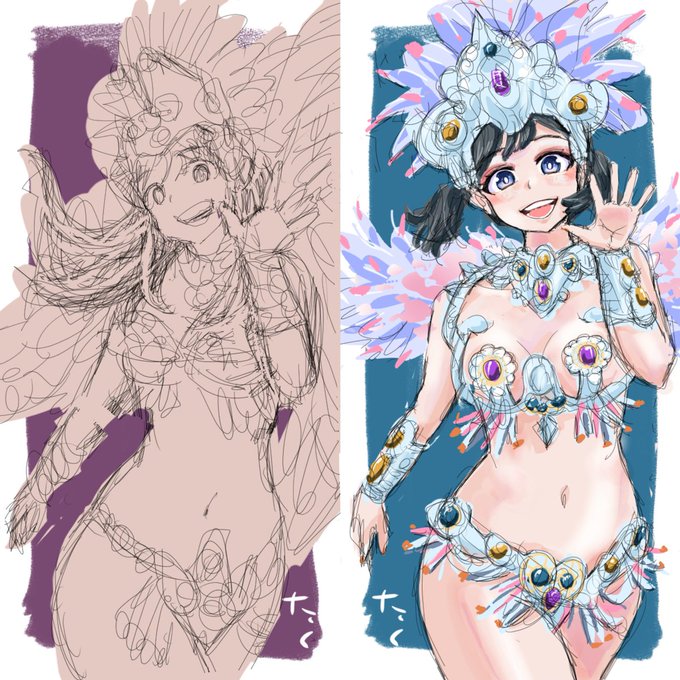 サンバガール87💃🏻(ブラッシュアップ)    
#イラスト #illustration 