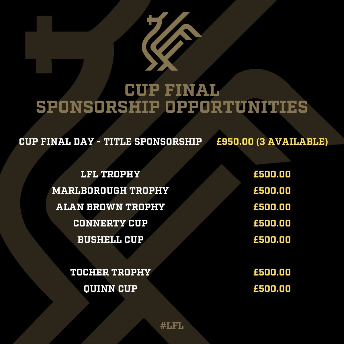 lpoolfl's tweet image. CUP FINAL SPONSORSHIP OPPORTUNITIES | 🏆

Would you be interested in sponsoring? Do you know someone who might be up for it? 🤝

Please get in touch! 3 special days of grassroots football that shine a light on all that is great about the game we love in our City 👏❤️💙

#LFL