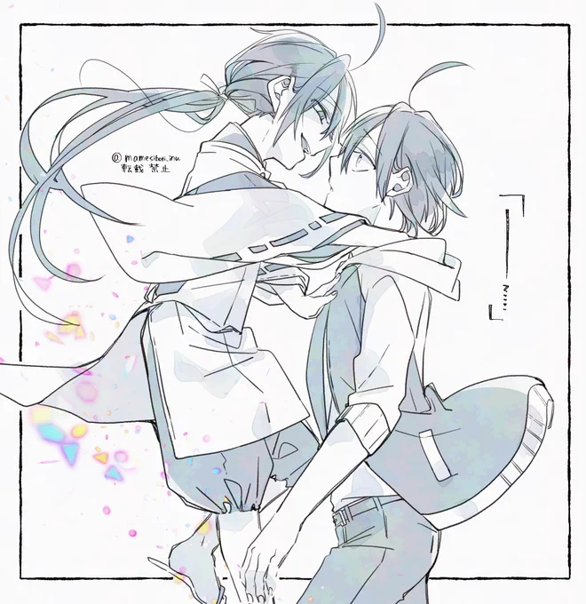 絵を描く時間が無くて再放送で申し訳ない🫠💦  
チビ⭐️様と☀️ 