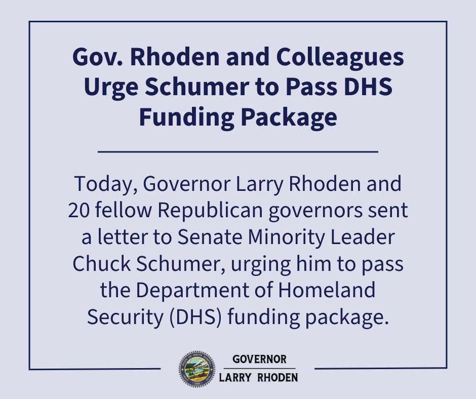Governor Larry Rhoden tweet media