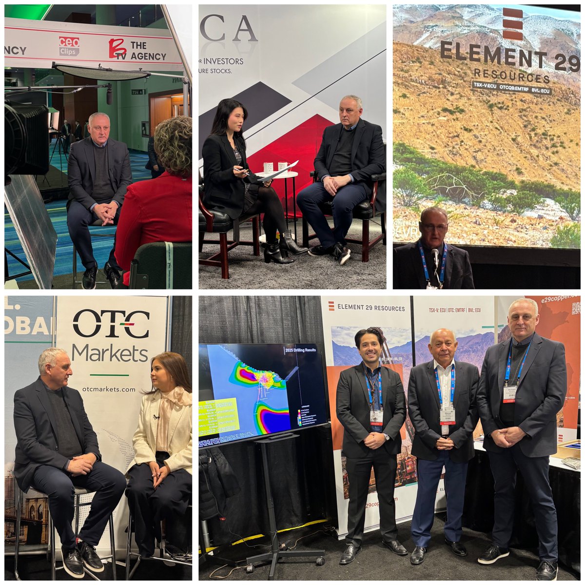 CopperE29's tweet photo. It was a busy PDAC for the Element 29 team!

We appreciated the opportunity to connect with shareholders, meet new investors, and share updates on our Elida Porphyry Cu-Mo-Ag project in Peru.

If you missed us at PDAC, please reach out at info@e29copper.com, we'd love to connect.

TSXV: $ECU | OTCQB: $EMTRF | BVL: $ECU 

#PDAC2026 #Elidaproject #copperexploration #Element29 #copper #mining #coppermining #peru #perumining #peruassets #exploration #sustainability
