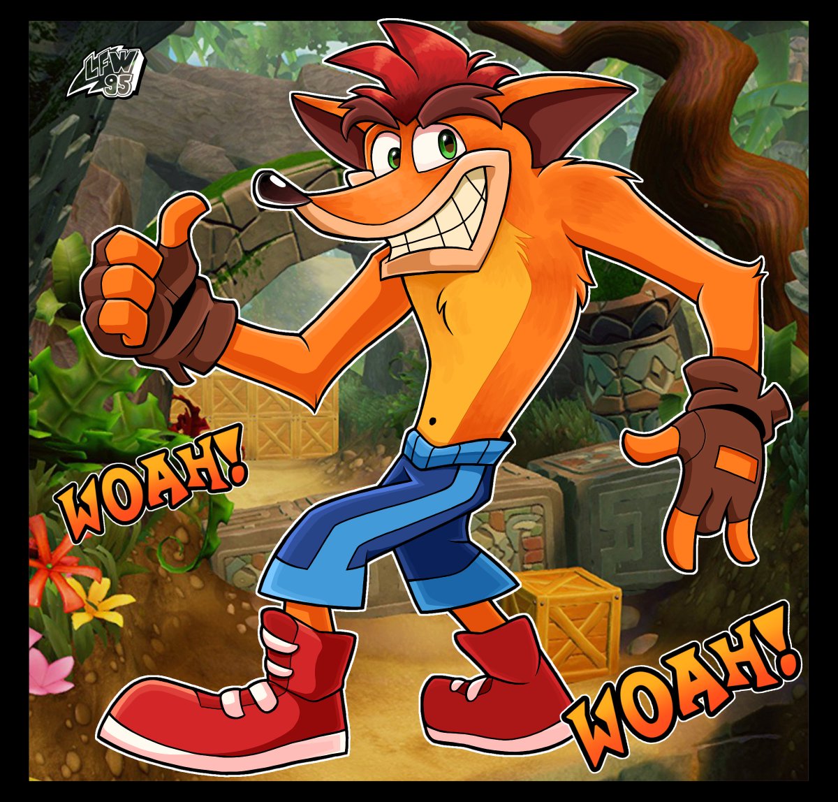 lfw95_loren's tweet photo. WOAH! 🥭🌴
desenho novo do grandioso BANDICOOT!!
#CrashBandicoot #fanart https://t.co/8g1G9RjMhP