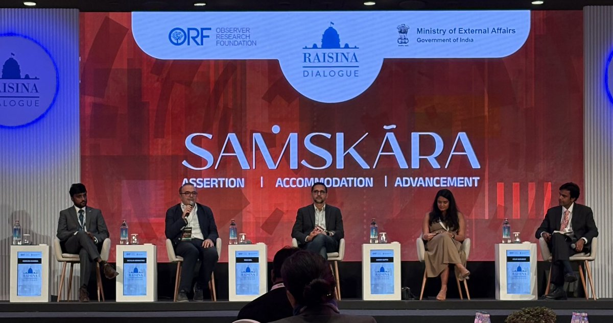 A fantastic Day 1 at <a href="/orfonline/">ORF</a>'s <a href="/raisinadialogue/">Raisina Dialogue</a> 2026 in New Delhi in collaboration with <a href="/MEAIndia/">Randhir Jaiswal</a> ! 

This year’s theme: Saṁskāra speaks to continuity and renewal: how societies carry forward inherited ideas while adapting them to new realities. Listening to today’s