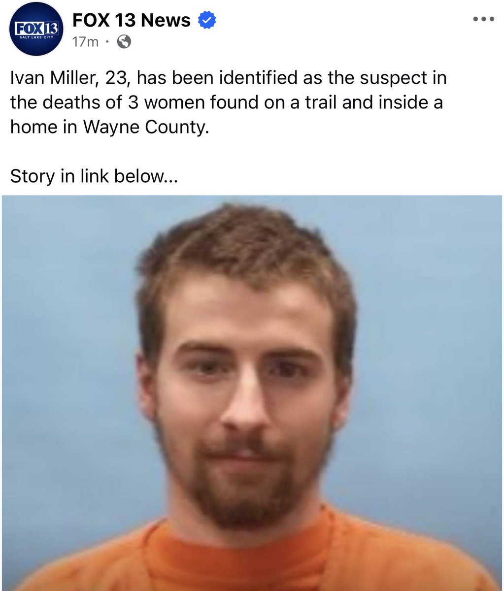 chiIIum's tweet image. BREAKING: The TRIPLE HOMICIDE suspect, identified as IVAN MILLER, 23, stole the vehicle from one of the victims located on the trail, which was tracked through southern Utah and into northern Arizona before it was found abandoned in Pagosa Springs, Colorado. 

Following a brief