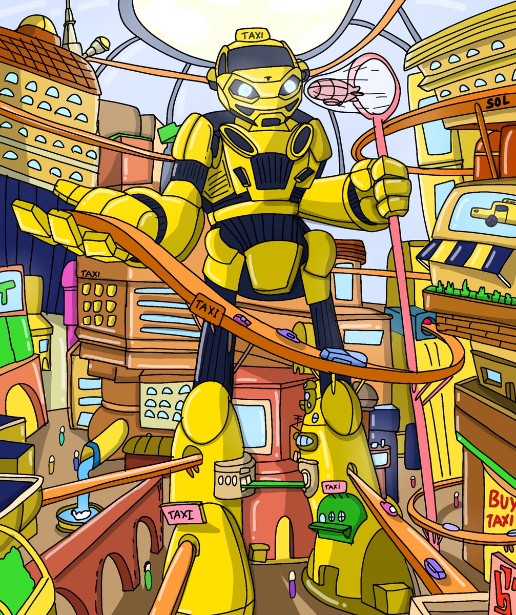easy4milk's tweet photo. @_taximeme Check out my original art. I have been working on this art for 2 days and this is the result ❤️ Hope team $Taxi will love my effort and this artwork. 

I've been also raiding and smashing all the post of $Taxi . Taxi is just so bullish. Let's fking goooooooooooo 💥💥💥

#TAXI