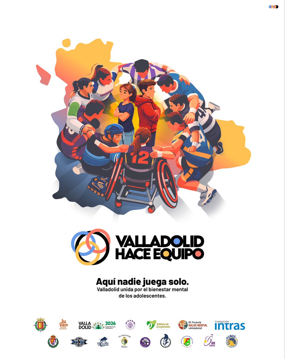 💜 Valladolid, unida por el bienestar mental de los adolescentes.

#ValladolidHaceEquipo