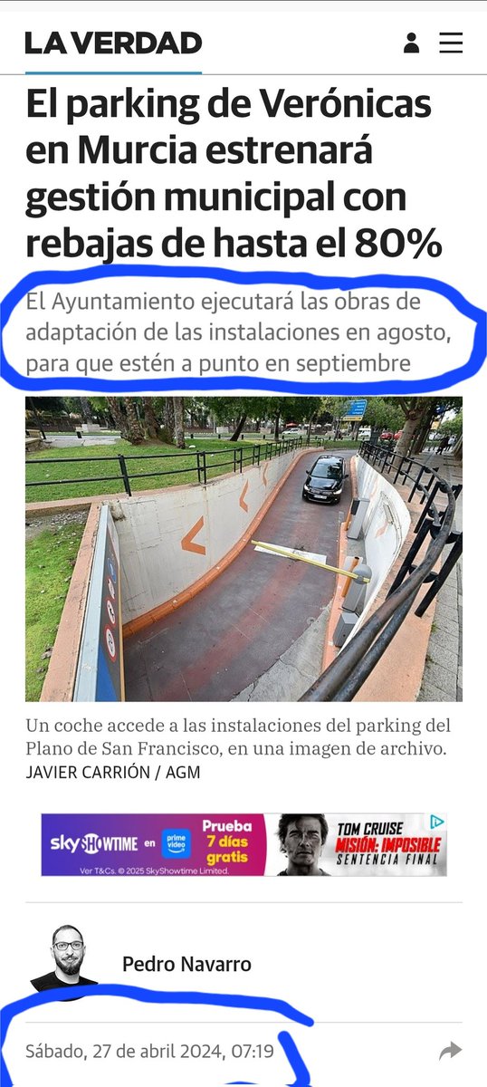 GinesRuizMacia's tweet photo. Mirad cómo funciona este equipo de gobierno:
-"Abriremos el parking a principios de 2024"
-"Bueno, abriremos en septiembre de 2024, pero accesible"
-"Inauguramos el ascensor que lo hace accesible...en marzo 2026". Un año y medio después de abrir el parking!
Y sacan pecho de la gestión.
No os conforméis con esto. Somos el séptimo municipio de España.