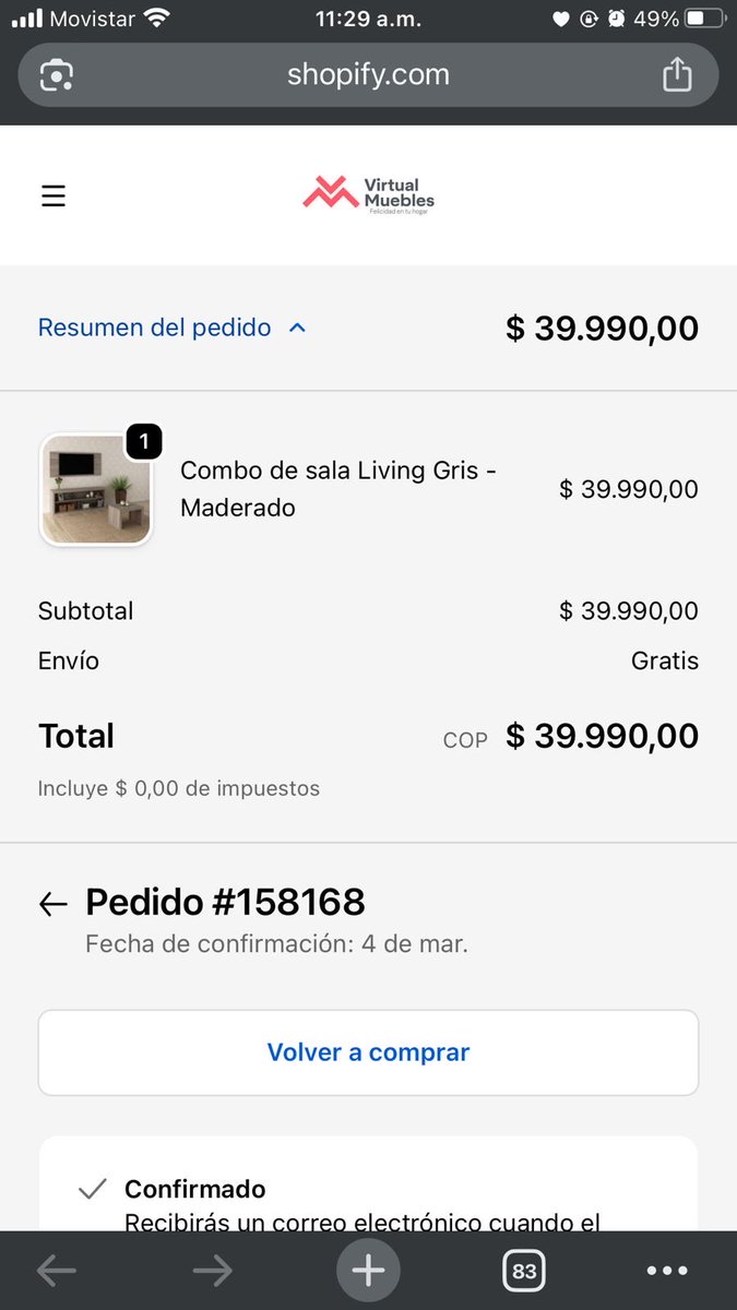 Quiero denunciar públicamente a <a href="/virtualmuebles/">VirtualMuebles.com</a>  por publicidad engañosa, ayer subieron en su página una promoción donde ofrecían un juego de muebles en un precio que terminó siendo falso. Lo pagamos y luego nos informan del supuesto “error”. <a href="/sicsuper/">Superintendencia de Industria y Comercio 🇨🇴</a> necesitamos de su ayuda.