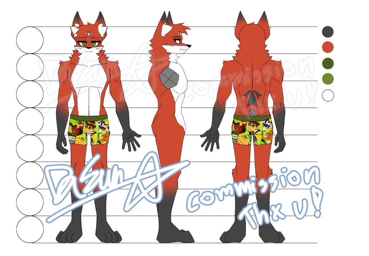 Idk I don’t wanna show his butt so I censored like this, but anyway I drawn character sheet