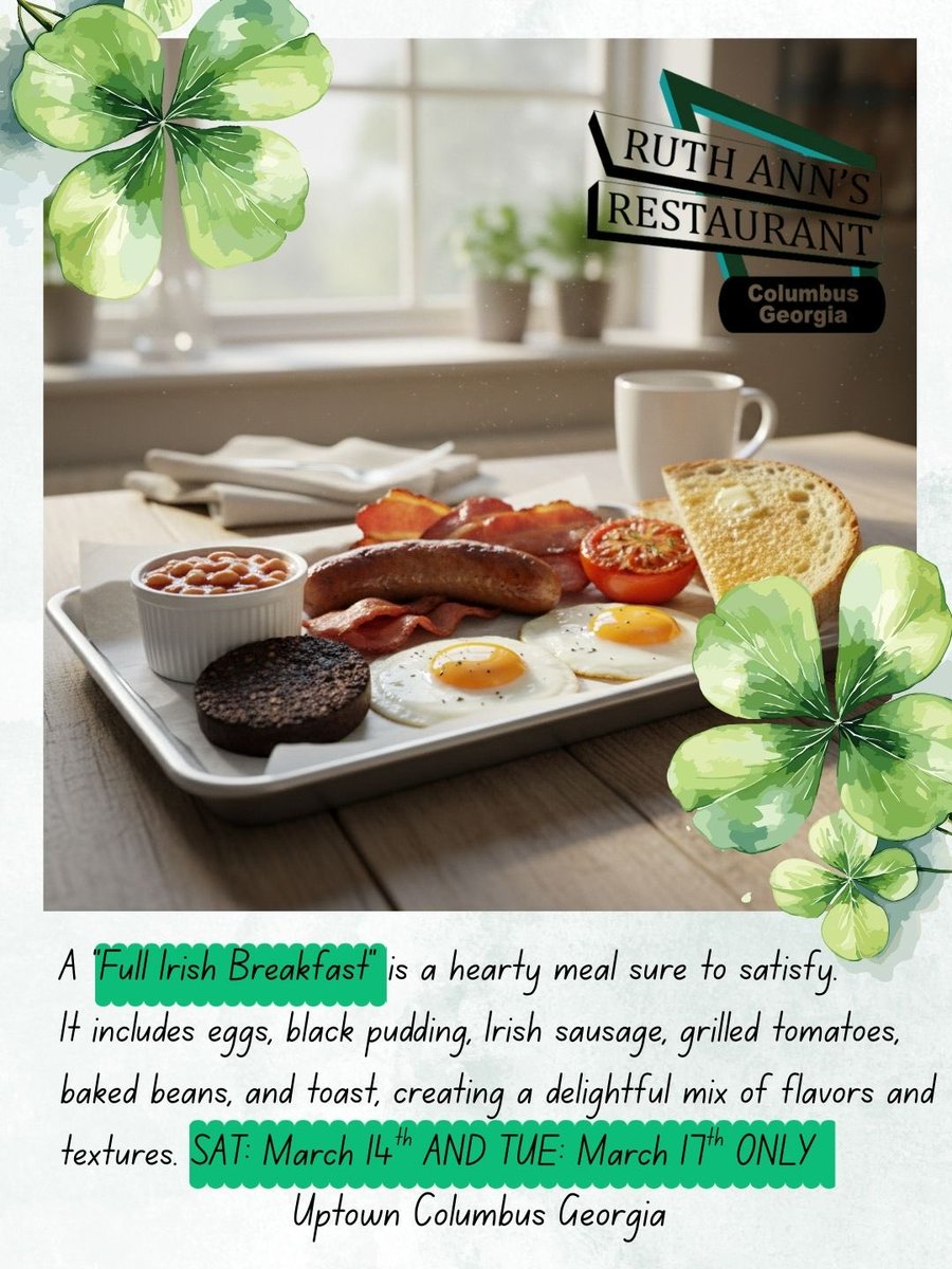 RestaurantRuth's tweet photo. Full Irish Breakfast the 14th and 17th https://t.co/CQridilZbX