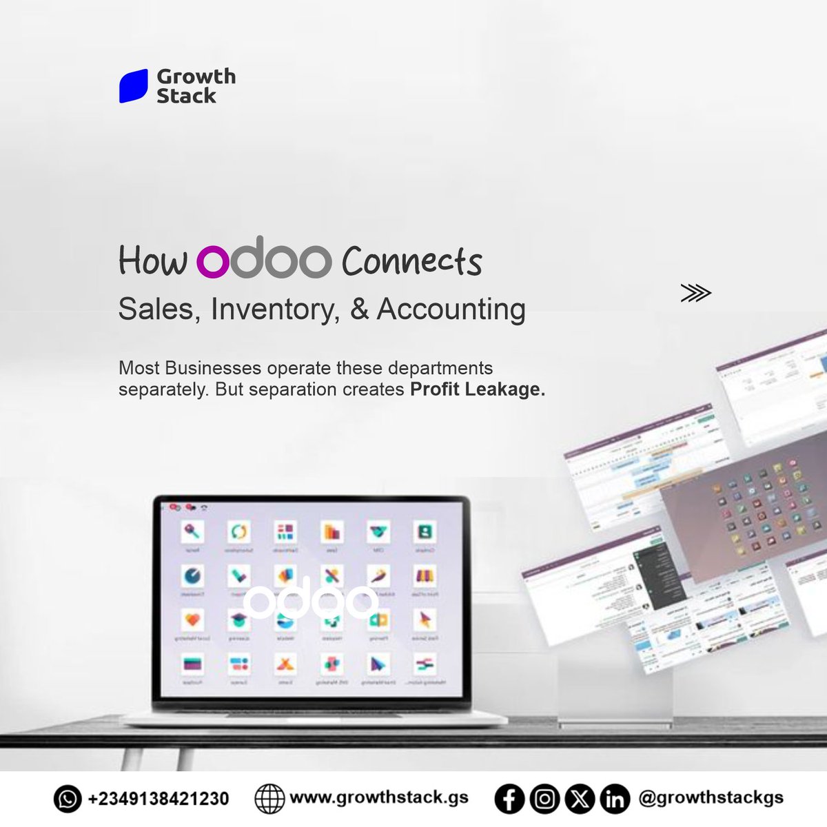 growthstackgs's tweet photo. Disconnection leads to profit leakage.

With Odoo ERP, everything is integrated in one real-time system, giving you clarity, control, and smarter decisions.

Book a free demo today.
📞 +2349138421230

#Odoo #OdooERP #ERP #BusinessGrowth https://t.co/9hdQ8yvzeo