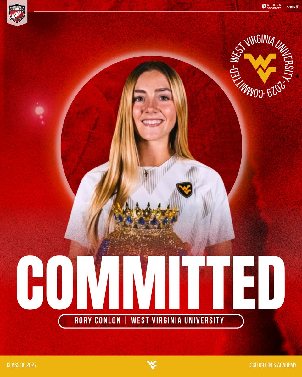 SCU321's tweet photo. Congratulations to Rory Conlon on her commitment to West Virginia University! ❤💙💛 @WVUSports 

 #score #SCU #commitment https://t.co/VxTnpeNXSp