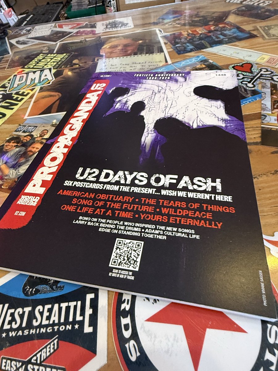 concertfrontrow's tweet photo. @U2 propaganda. 2026. 
Vol 3 Issue 1. No. 1448
1st copy in Seattle is mine.
Thank you U2 and @easystreetrecords
@easystreetguy U2 girl got her copy 💚🎶 https://t.co/NeMSfmaTi8