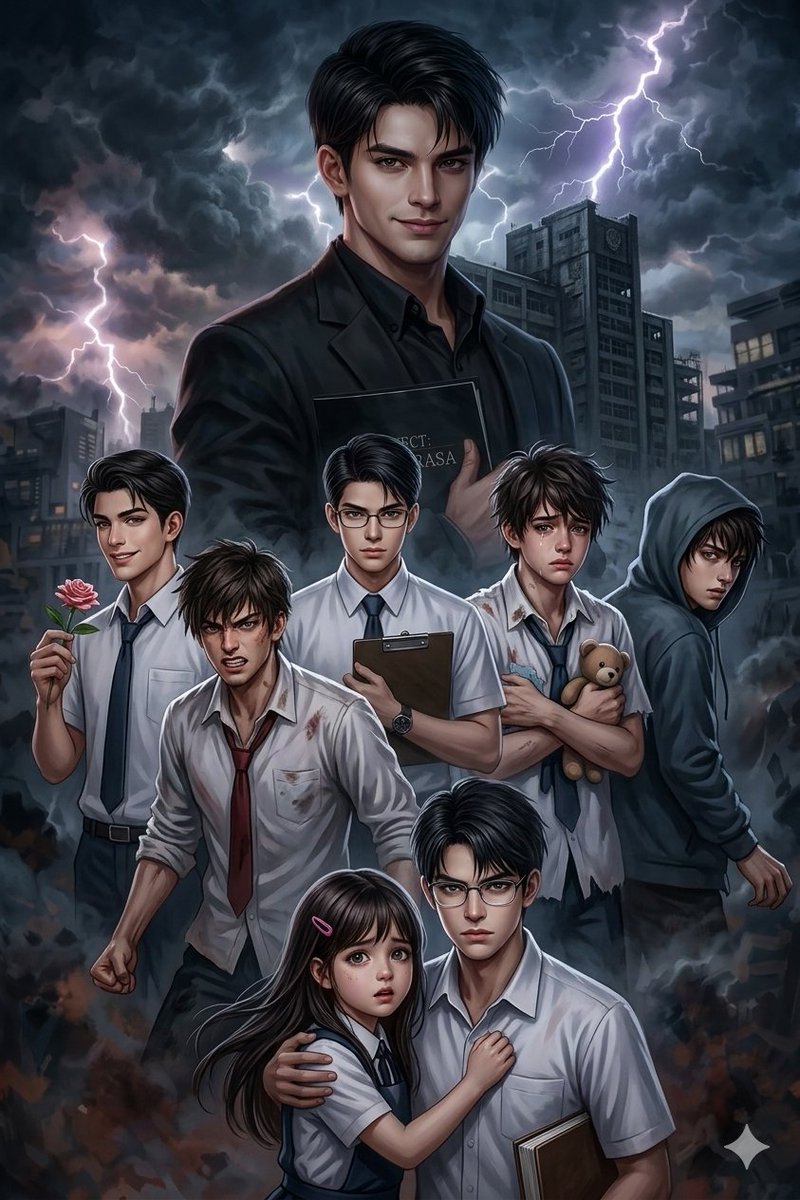 23Anggelina's tweet photo. Pilihin cover wattpad yang bagus dong. Intinya tentang anak yang punya 5 kepribadian gara2 eksperimen kecerdasan https://t.co/d43jSSaL21