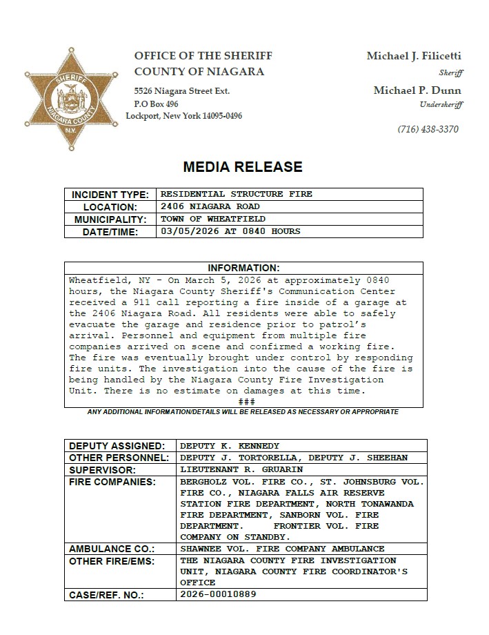 Niagara Sheriff tweet media