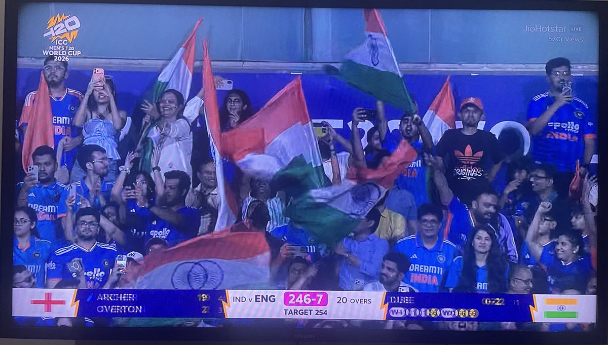 mesuraj7's tweet photo. What a thriller! 🏏🔥
A nail-biting finish and a fantastic team effort from India to book their place in the final. Proud moment for every fan! 🇮🇳💙

 #T20WC26 https://t.co/yxCQ3gL2Rl