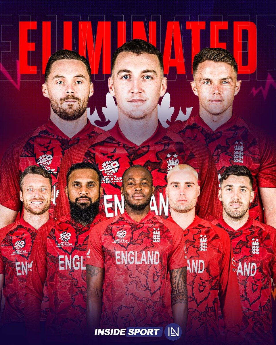 InsideSportIND's tweet image. England’s campaign in the T20 World Cup 2026 comes to an end 🏴󠁧󠁢󠁥󠁮󠁧󠁿

#T20WorldCup2026 #EnglandCricket #HarryBrook #CricketTwitter