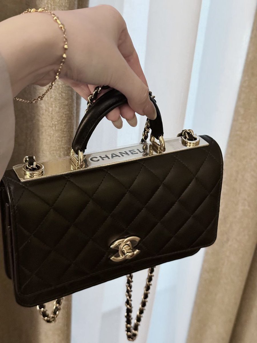 When the shopping bag says 'yes' before you do 🥰 Chanel top handle + Miu Miu magic. Black on black obsession. #ChanelLover #LuxuryUnboxed #BagAddict