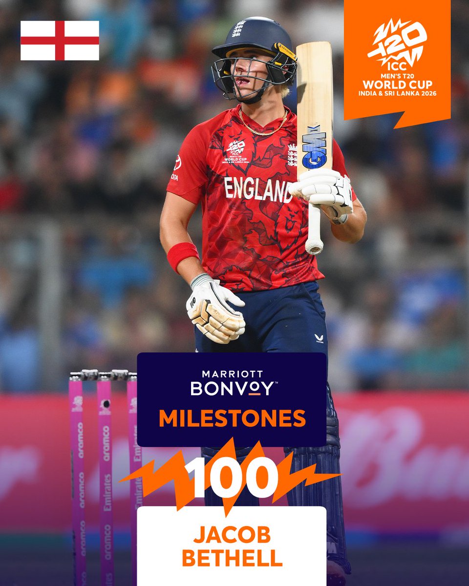 JACOB BETHELL PLAYED LIKE A WARRIOR. ❤️
#T20WC26 #T20WC2026