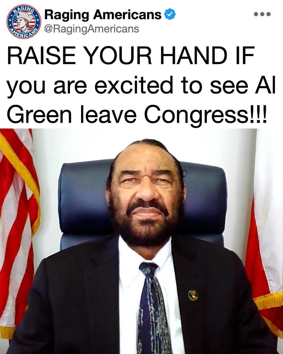 My hand is raised! ✋️

Rep. Al Green has repeatedly disrupted President Trump's addresses to Congress, including being ejected twice for protests. His multiple attempts to impeach Trump—5 in total—have been seen as partisan stunts that failed to gain support and wasted