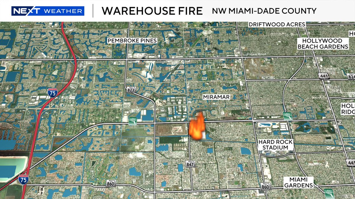 LissetteCBS4's tweet photo. We are tracking the massive Global Warehouse Fire burning in NW Miami-Dade county near NW 47th Avenue and NW 206th street Stay with @CBSMiami for updates #CBSMiami https://t.co/uRjqjBcBUk