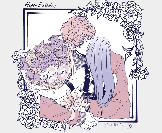🎂🐟✨✨

#ホムラ誕生日おめでとう  
#恋と深空二次創作 