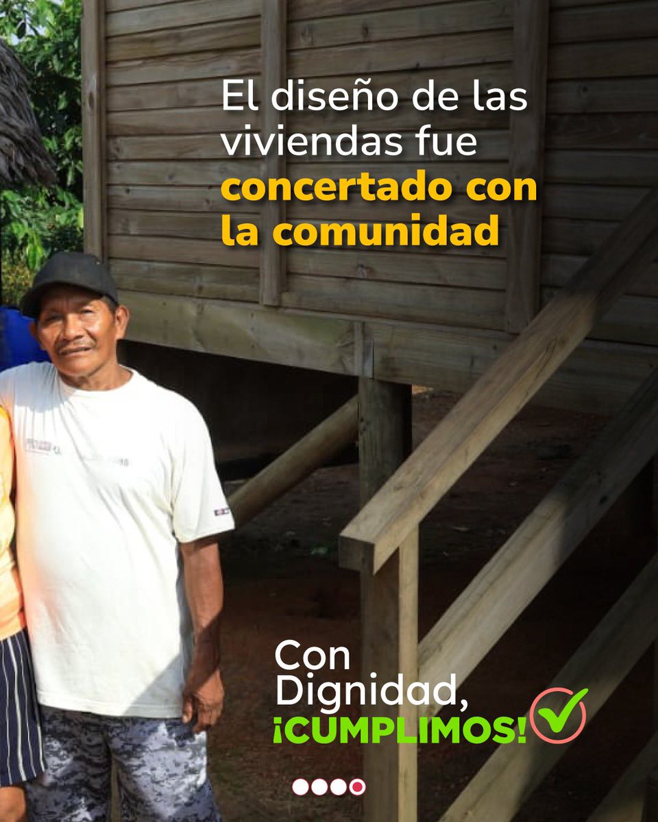 HelgaMaRivasAr's tweet photo. El Presidente @petrogustavo le cumple al Amazonas con vivienda digna para los pueblos indígenas.🇨🇴

📍En La Chorrera, en el corazón de la Amazonía colombiana, avanzamos en la entrega de 124 viviendas rurales para familias de 7 cabildos indígenas, con una inversión de $13.552 millones.

Desde el #GobiernoDelCambio y con el liderazgo del @Minvivienda, seguimos impulsando soluciones de vivienda que reconocen las formas propias de habitar, respetan las tradiciones ancestrales y fortalecen el arraigo de las comunidades a sus territorios. Así aportamos a la disminución de brechas, al desarrollo y a la #PazTerritorial.