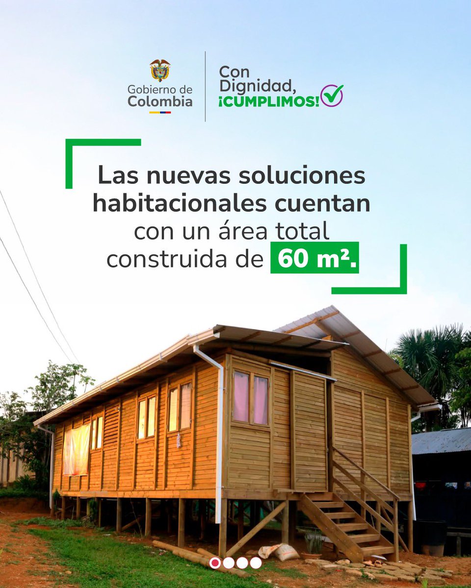 HelgaMaRivasAr's tweet photo. El Presidente @petrogustavo le cumple al Amazonas con vivienda digna para los pueblos indígenas.🇨🇴

📍En La Chorrera, en el corazón de la Amazonía colombiana, avanzamos en la entrega de 124 viviendas rurales para familias de 7 cabildos indígenas, con una inversión de $13.552 millones.

Desde el #GobiernoDelCambio y con el liderazgo del @Minvivienda, seguimos impulsando soluciones de vivienda que reconocen las formas propias de habitar, respetan las tradiciones ancestrales y fortalecen el arraigo de las comunidades a sus territorios. Así aportamos a la disminución de brechas, al desarrollo y a la #PazTerritorial.