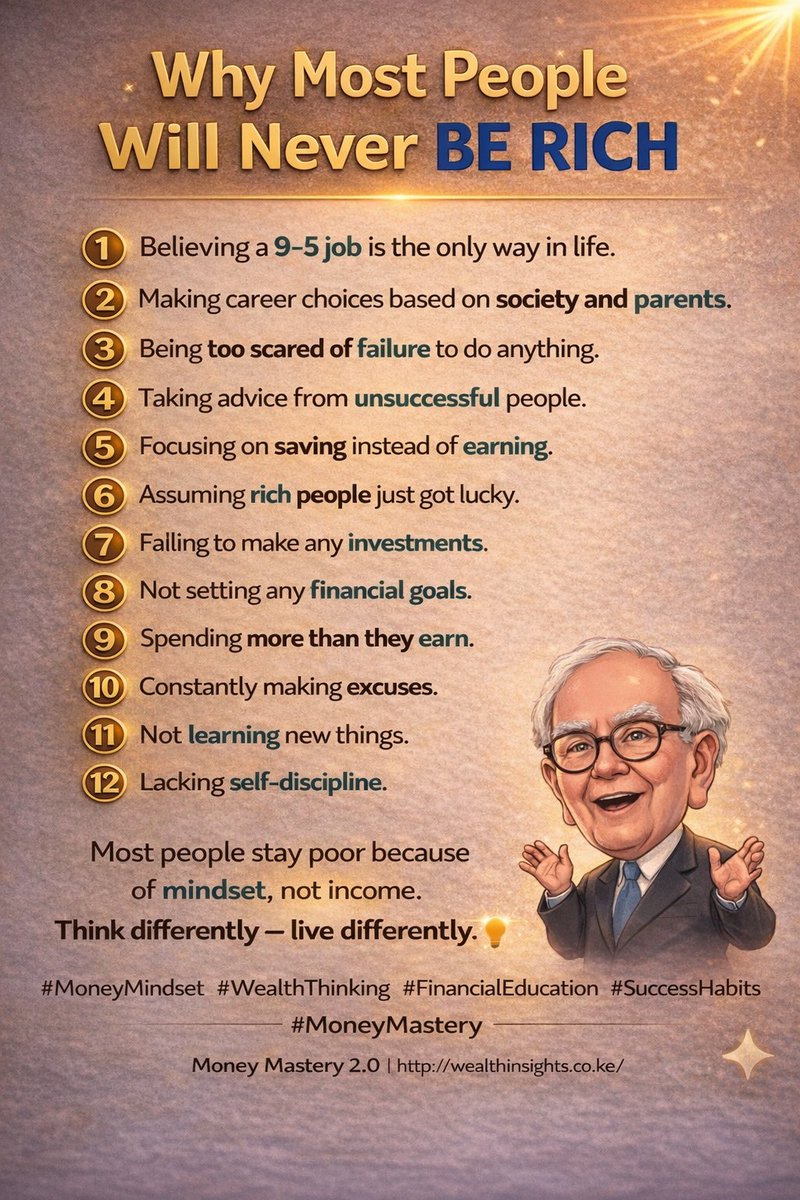 Maertink2's tweet image. Most people stay poor because of mindset, not income.
Think differently — live differently. 💭💰

#MoneyMindset
#WealthThinking
#FinancialEducation
#SuccessHabits
#MoneyMastery
