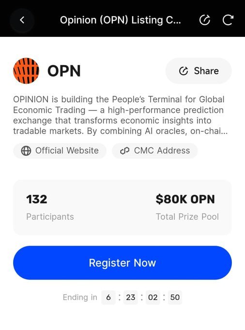 $OPN airdrop claim now open Opinion

Season 1 snapshot already finalized.

If you were active on the platform or in Discord, your wallet might be eligible.

Check here:
opinione.foundation/claim/

Some roles reportedly received bigger allocations.

#OPN #CryptoAirdrop