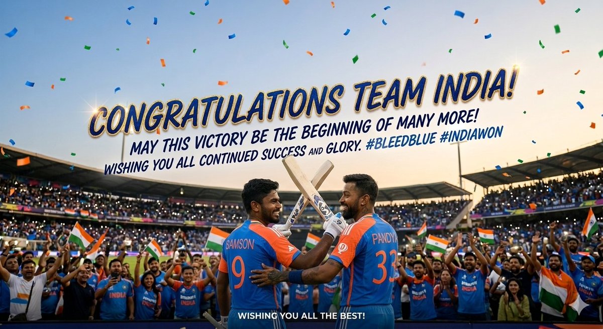 The Blueprint is Blue. 🇮🇳🏆
​That’s it. That’s the tweet.
​#India #Winners #Cricketworldcup