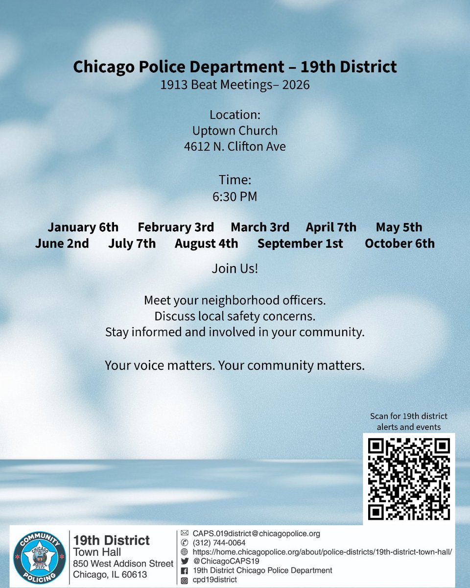 Chicago Police 19th Dist - Town Hall tweet media