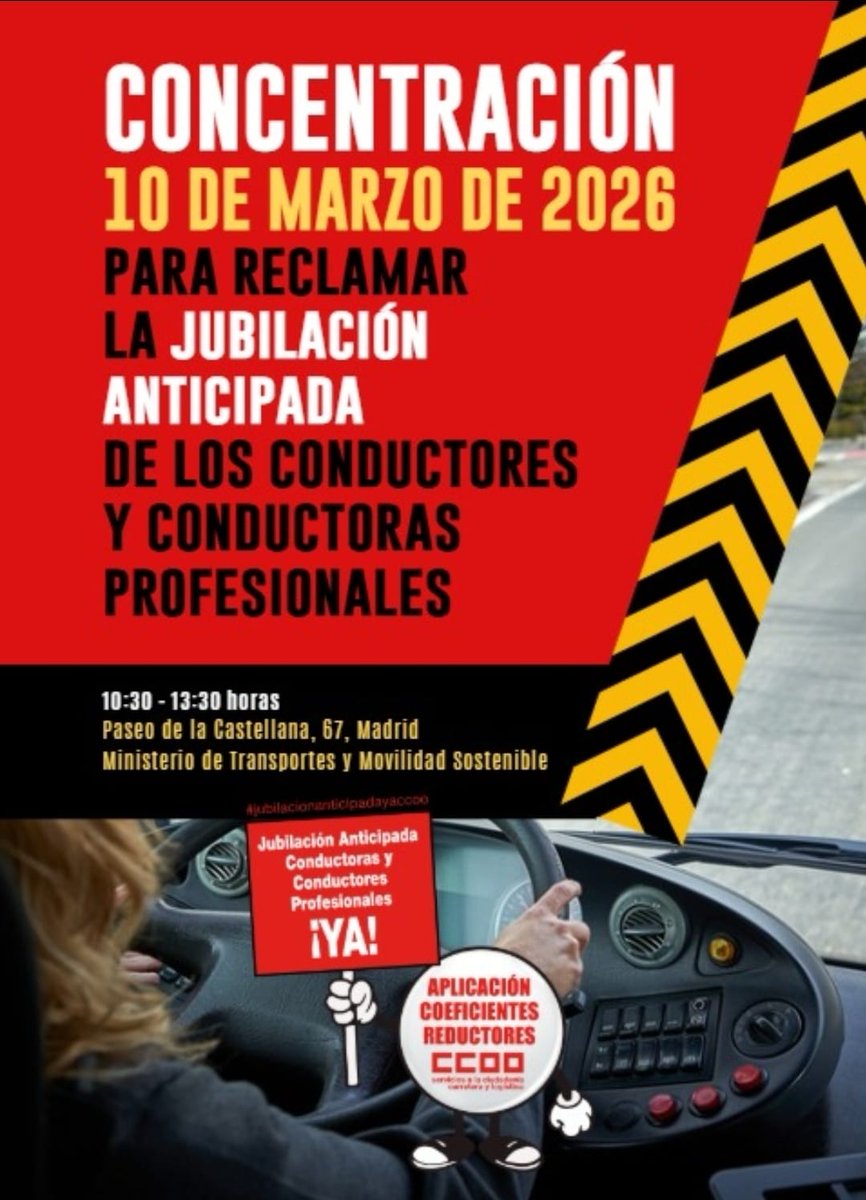 El día 10 de marzo nos vemos en las calles. Todas y todos juntos podemos 💪🚍🚛