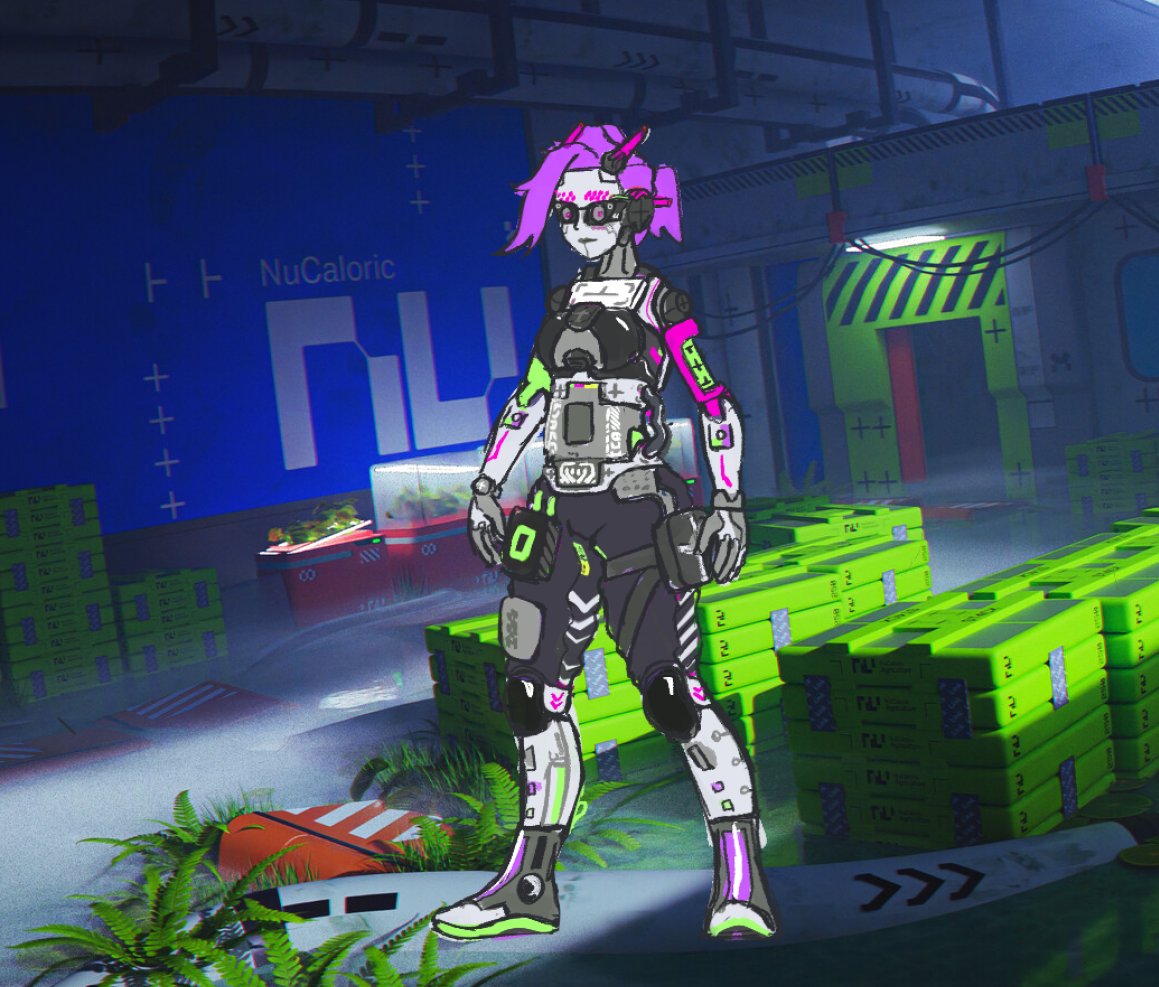 JessiAndroid's tweet photo. Attempting to Marathon-ify my robot vtuber design.
🩷💚💜 https://t.co/YqxdgXCRwj