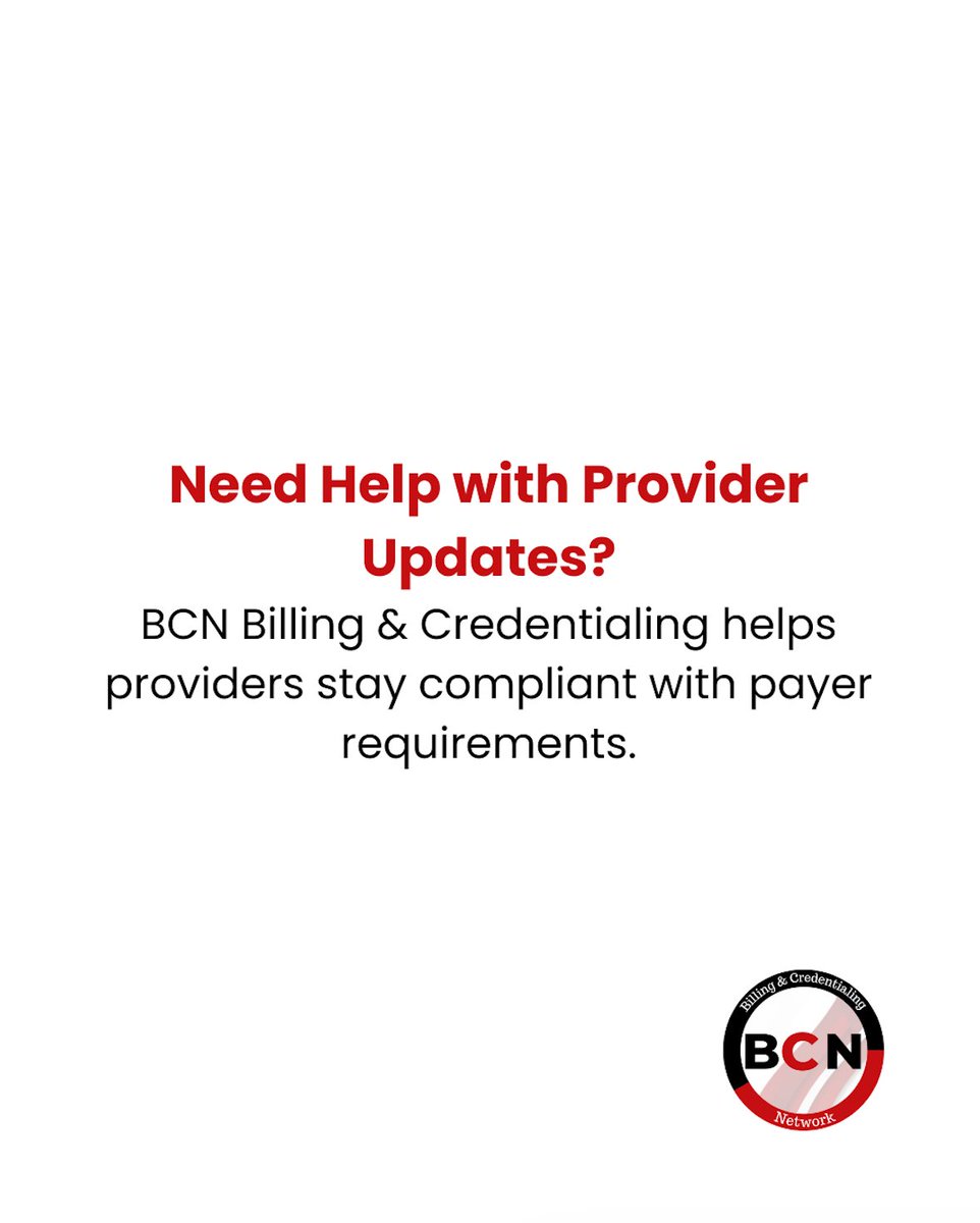 Billing & Credentialing Network, LLC tweet media