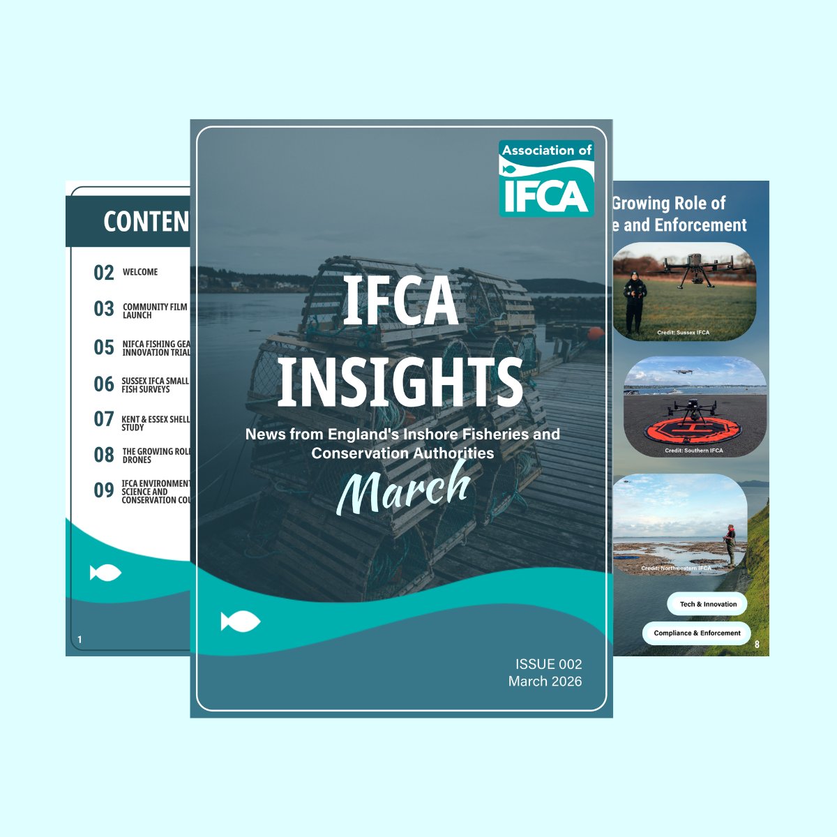 AssociationIFCA's tweet photo. 🌊 The Association of IFCAs is excited to release our March edition of IFCA Insights: a new series of newsletters designed to better connect and communicate the work carried out across England’s ten IFCAs. Read it here: https://t.co/9DkmYHa3AL https://t.co/HR2onxBCX3