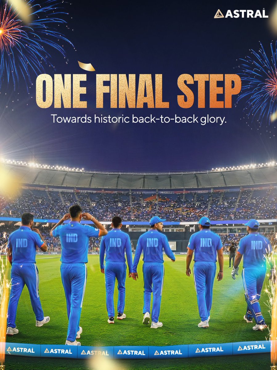 One team. One billion hopes.
One final to win.

#Astral #AstralAdhesives #Bondtite #T20WorldCup #India #TeamBlue