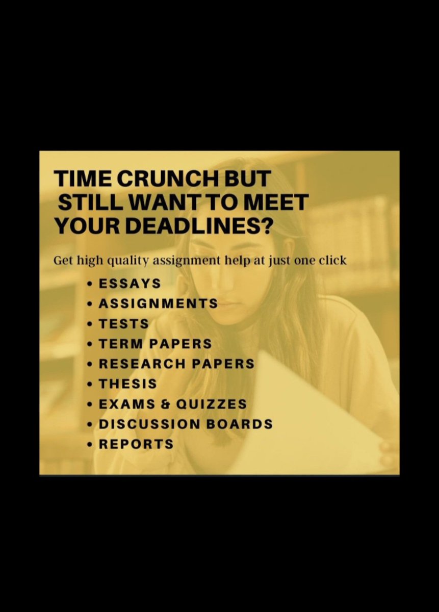 CredibleWriter's tweet photo. Client satisfaction is our goal:
DM us for:-
✓Thesis
✓Essay
✓Exams
✓CLASSHELP 
✓summerclasses
✓Coursework
✓Calculus
✓#Paperpay
✓Business
✓Biology
✓English
✓#Essaypay
✓Math
✓Statistics
✓Chemistry
✓Onlineclass
✓Nursing https://t.co/WNeDzgooqm