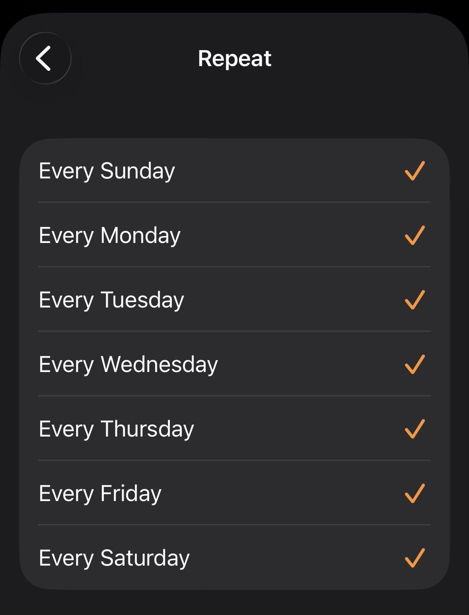 beardflux's tweet photo. We have AI taking us to the future in 2026, but "Everyday" is still the final boss for alarm app developers. https://t.co/CTrPkv6Chi