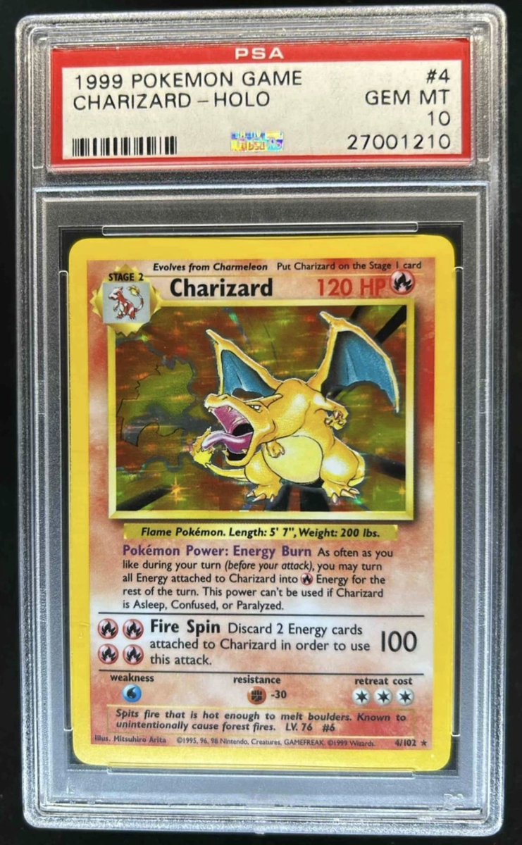 joessportscard's tweet photo. 🎁Appreciation Day Giveaway🎁

Winner Announced Sunday 

🔥 1999 Pokemon Game Charizard Holo PSA 10

To enter
1. Follow
2. Retweet
3. Like
4. Comment
5. Dm me for a better chance https://t.co/4flJWEfdfG