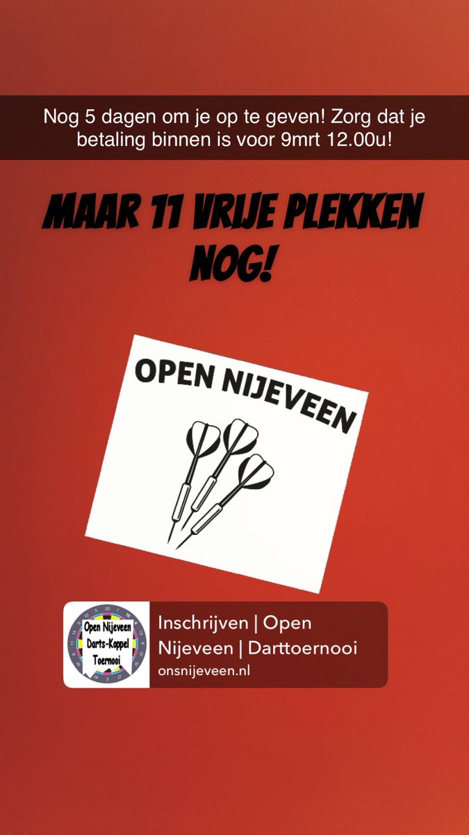 OpenNijeveen's tweet photo. Je kan je nog inschrijven! https://t.co/4sPV4AzEFS https://t.co/TfkNxr2isw