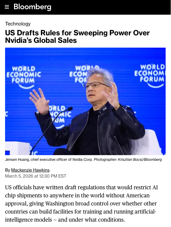 LuxAlgo's tweet photo. BREAKING:

US drafts rules to restrict AI chip shipments ANYWHERE in the world without American approval. $NVDA $AMD