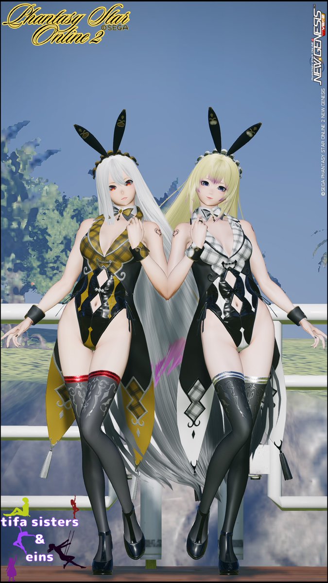 #PSO2NGS 
#ペッタンロゴ
ラパンシンクロデのアインとあいんす♪