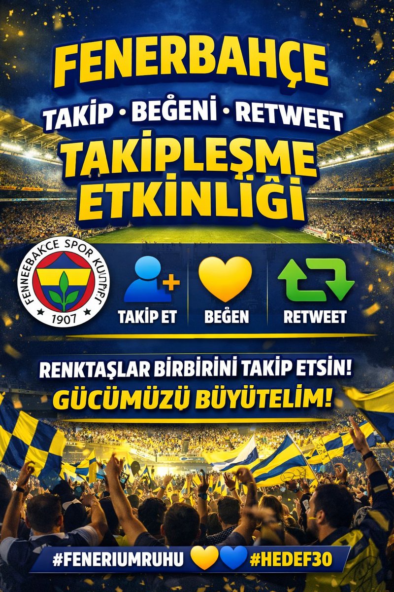 dostehlifb's tweet photo. Bugün maçımız yok ama sosyal medyada gücümüzü büyütmek için takipleşmeye devam renktaşlar.
10 binin altında Fenerbahçeli hesap kalmasın! 💛💙 https://t.co/9guTLkbLuA