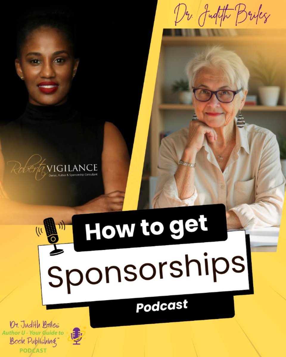 mybookshepherd's tweet image. Sponsorship vs donation—what’s the difference? Discover how sponsorships can support authors and publishing success.
🎧 New podcast with @JudithBriles &amp;amp; @RobertaVigilance

youtu.be/A3hnIiQyWEI
bit.ly/BookPublishing…
#authors #amwriting #selfpublishing #bookmarketing