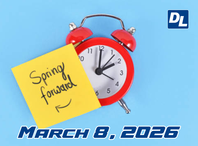 DwayneLanesAuto's tweet photo. Daylight Saving Time begins tomorrow. Don’t forget to set your clocks forward one hour tonight. https://t.co/T6gTv0ihDn